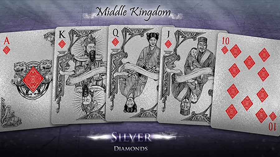 Middle Kingdom (Silver) Playing Cards Printed by US Playing Card Co