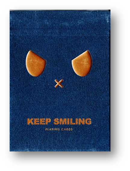 Blue Keep Smiling Keep Smiling Blue V2 Playing Cards by Bocopo – Spielkartenshop.com