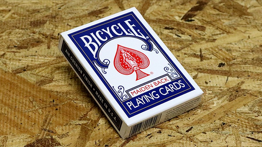 Bicycle Maiden Back (Blue) Playing Cards