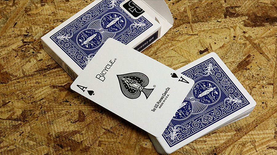 Bicycle Maiden Back (Blue) Playing Cards
