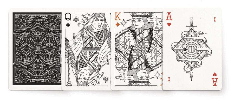 Black Deck of Playing Cards by MISC GOODS