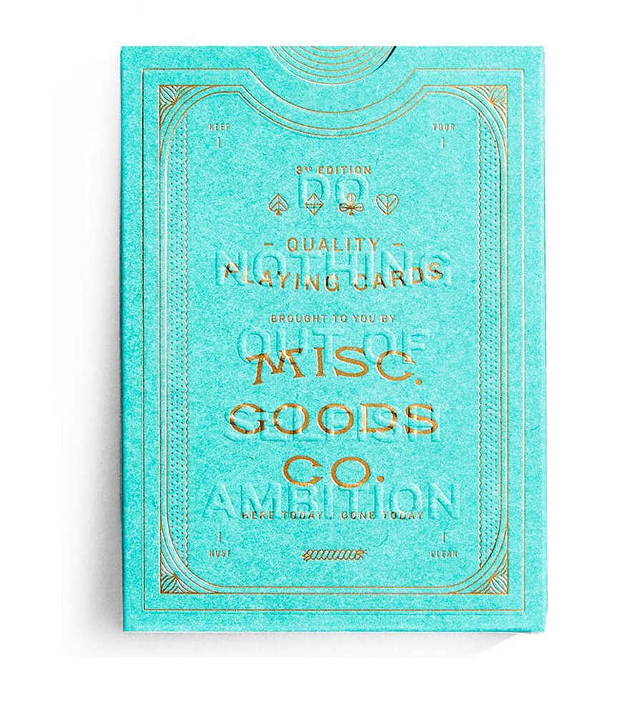 Green Deck of Playing Cards by MISC GOODS