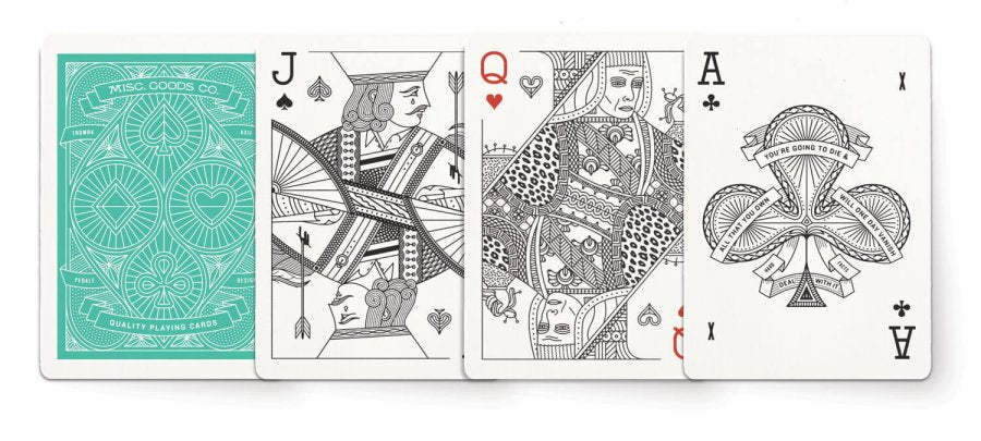 Green Deck of Playing Cards by MISC GOODS