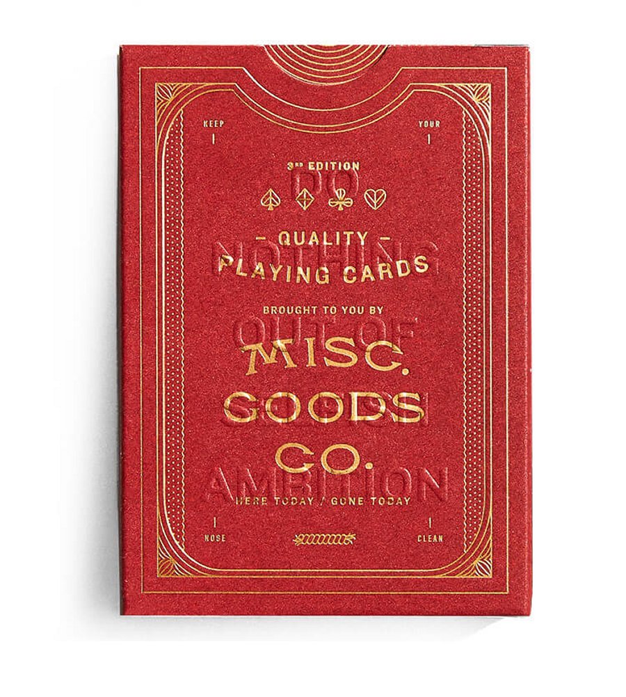 Red Deck of Playing Cards by MISC GOODS