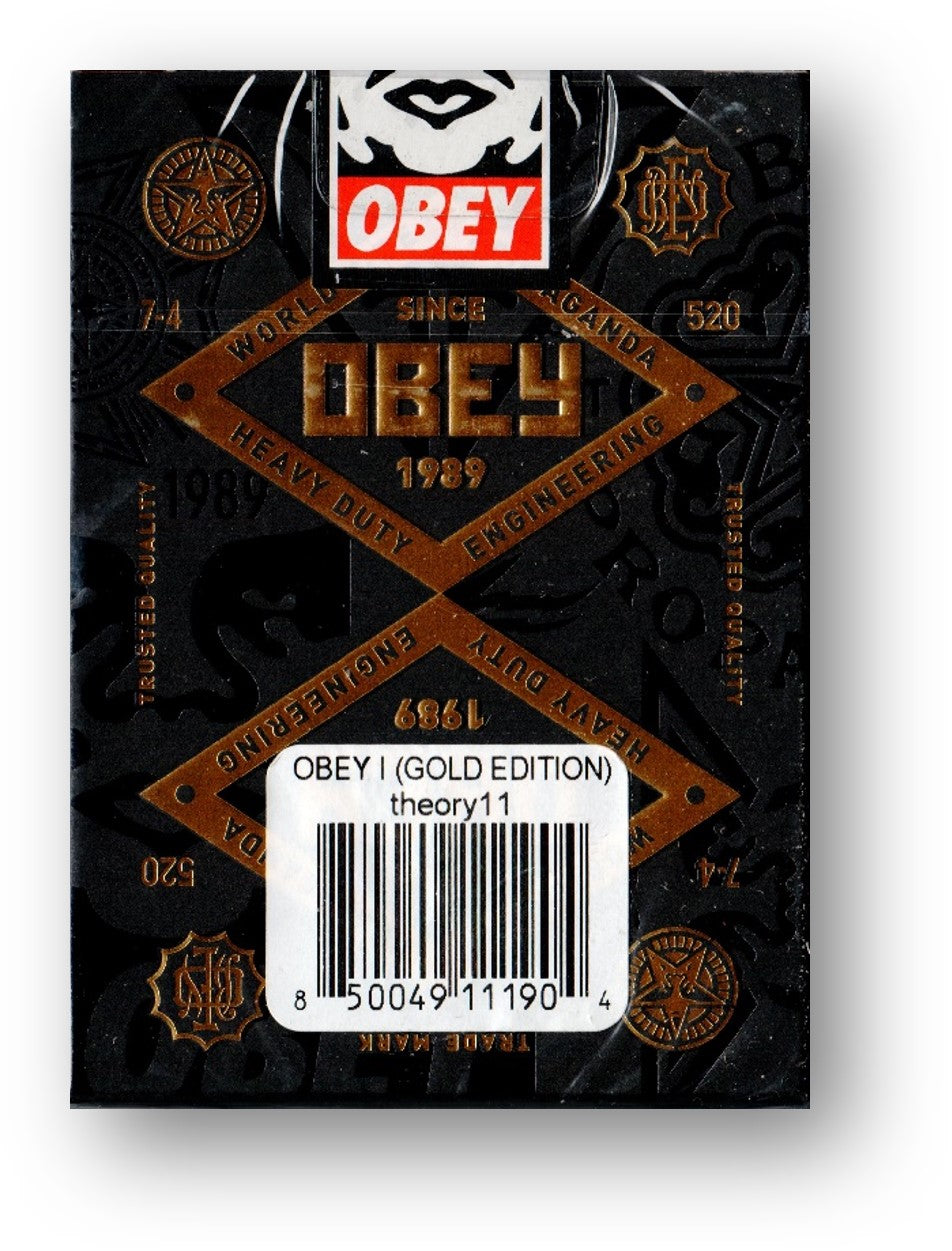 Obey Gold Edition Playing Cards by theory11