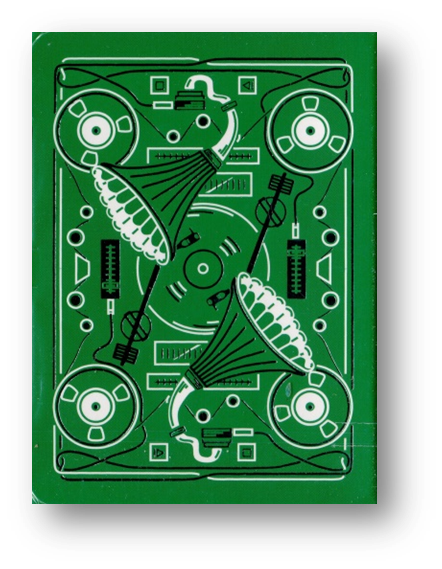 Soundboards V4 Green Edition Playing Cards by Riffle Shuffle