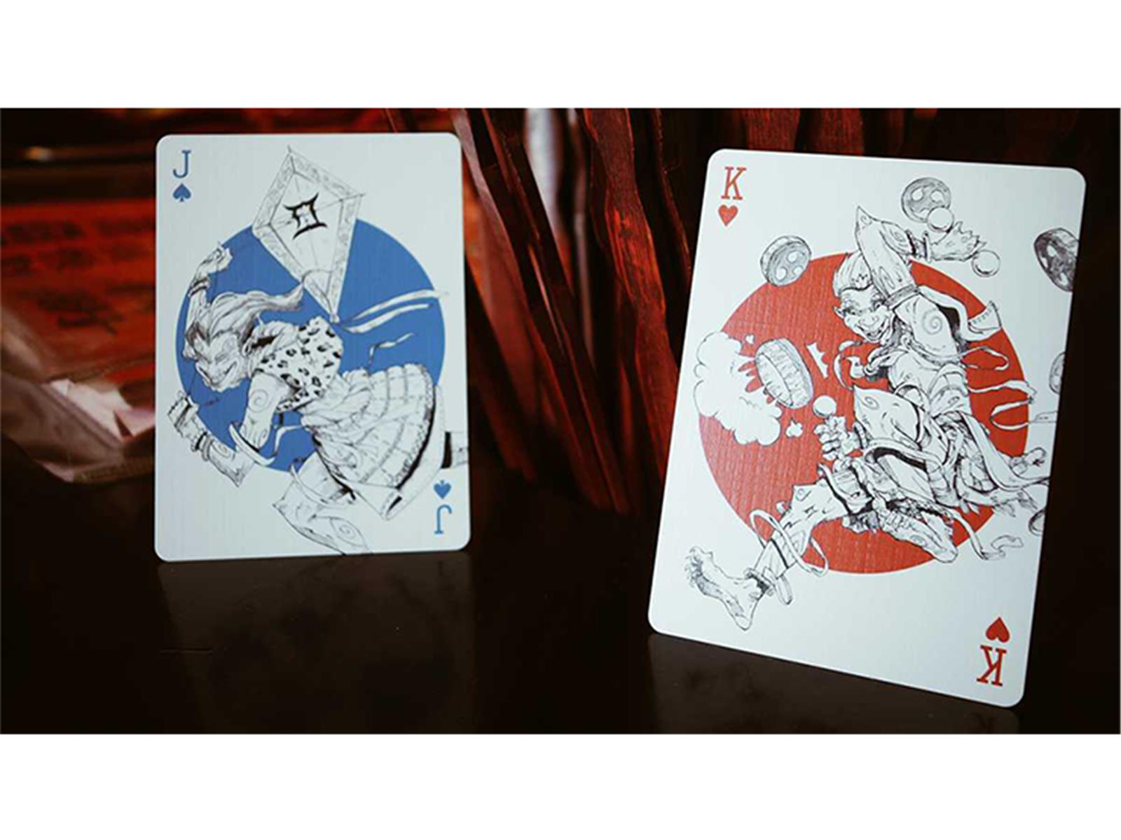 Fujin & Raijin Playing Cards - Blue