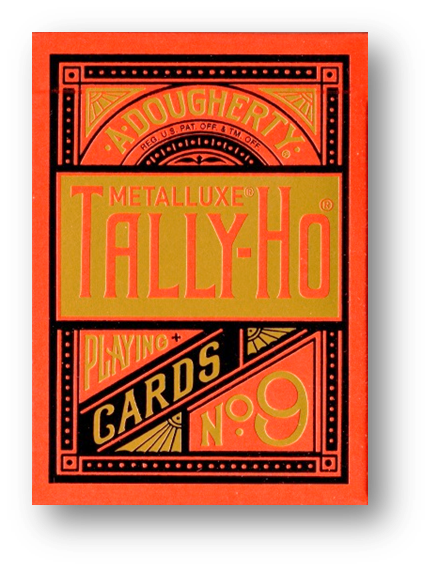 Tally-Ho Red (Circle) MetalLuxe Playing Cards by US Playing Cards