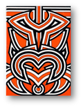 Hello Tiki (Red) Playing Cards