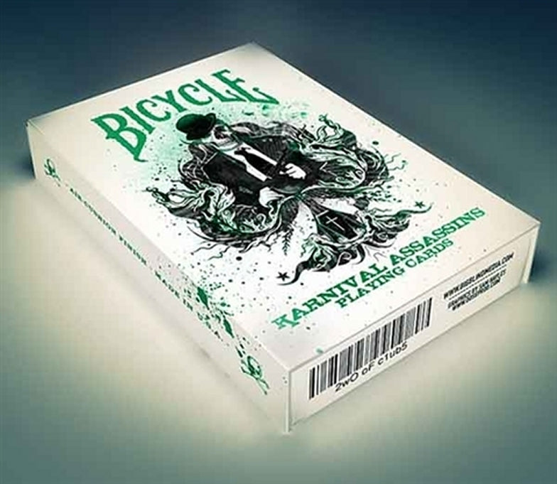 Karnival Assassin Green Bicycle Playing Cards