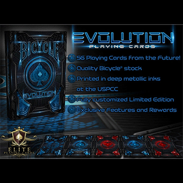 Evolution Deck (Blue) Bicycle by ELITE Playing Cards