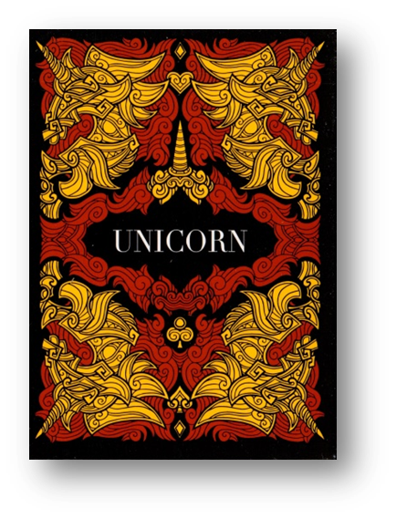 Unicorn Playing cards (Copper) by Aloy Design Studio